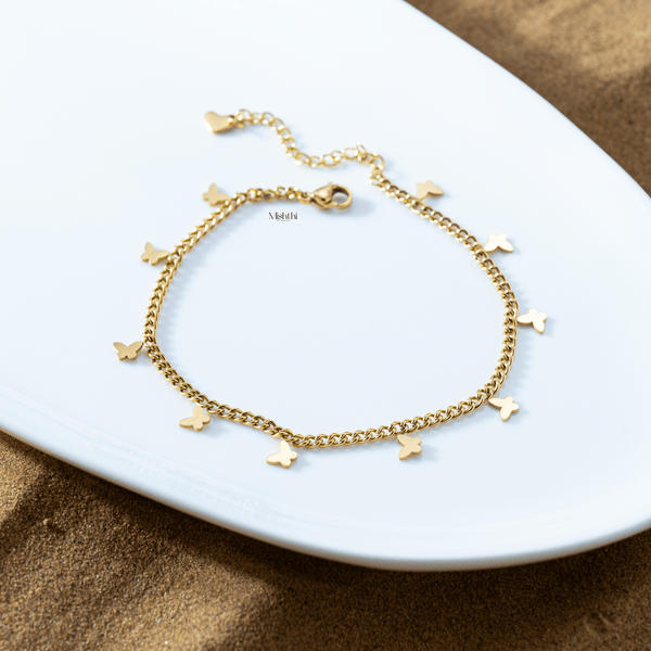 Butterfly Double Layer Anklet