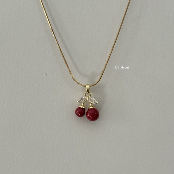Reddish Cherry Necklace