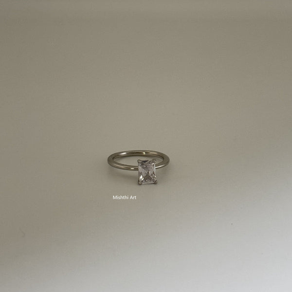 Rectangle Diamond Ring