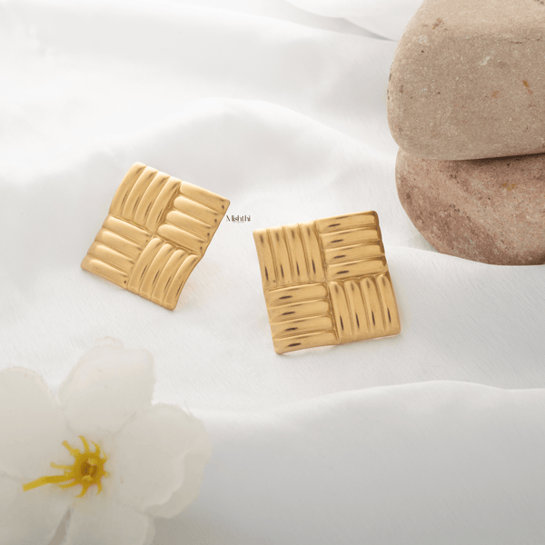 Stuffy Square Earrings