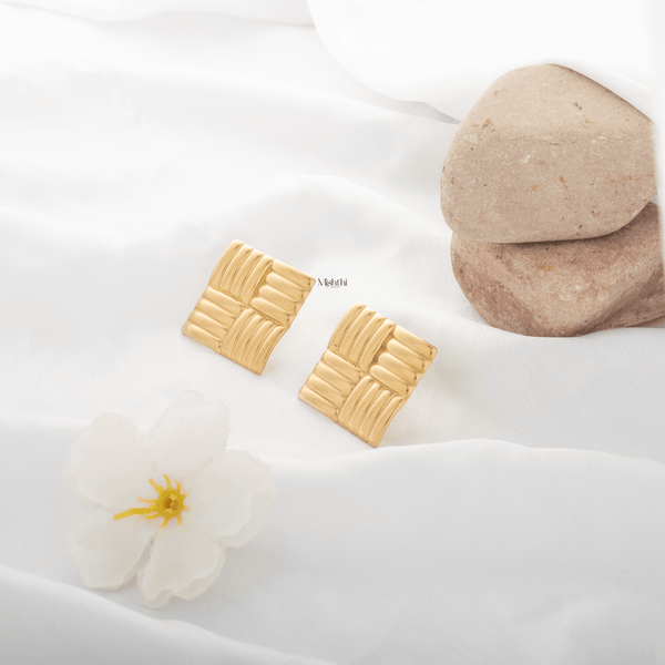 Stuffy Square Earrings