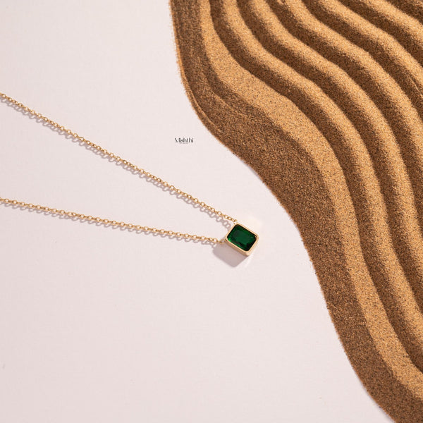 Green Rectangle Necklace