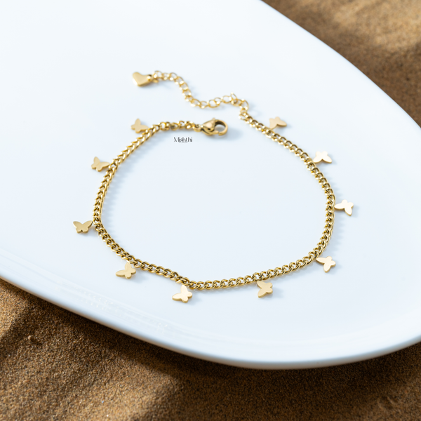 Butterfly Double Layer Anklet