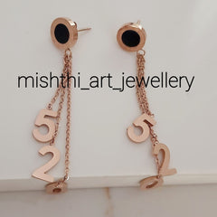 Number Drop Earrings