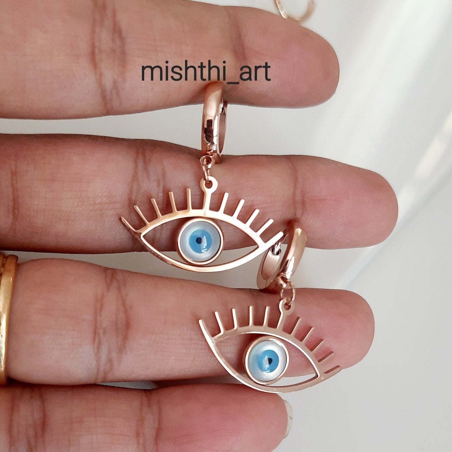 Eyelashes Evileye Hoops