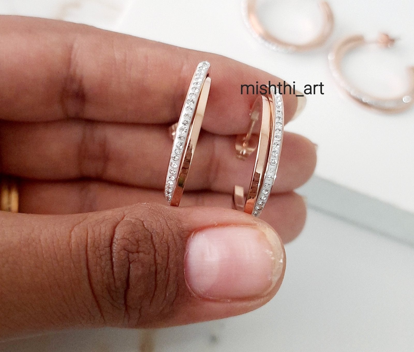 Diamond Ring Hoops