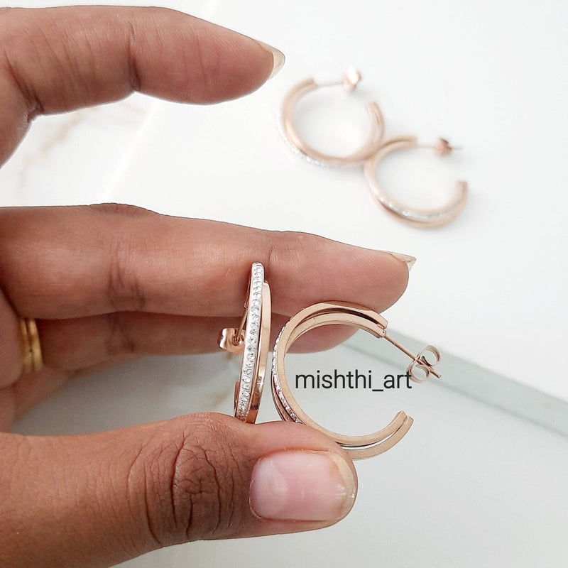 Diamond Ring Hoops