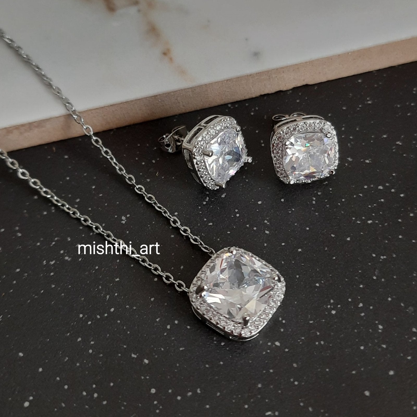 Solitaire Silver Set