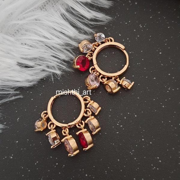 Ruby Huggies Hoops