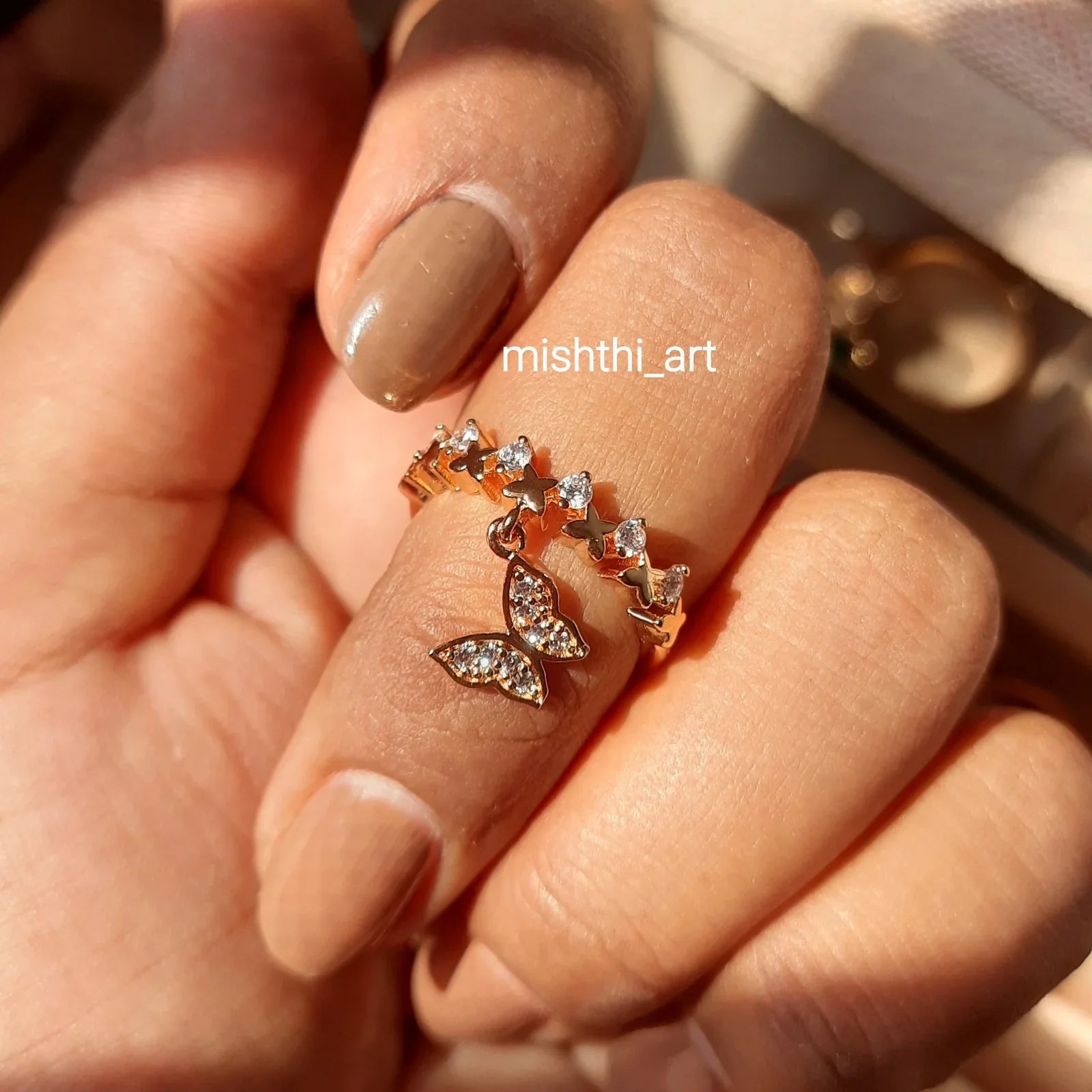 Butterfly Charm Ring