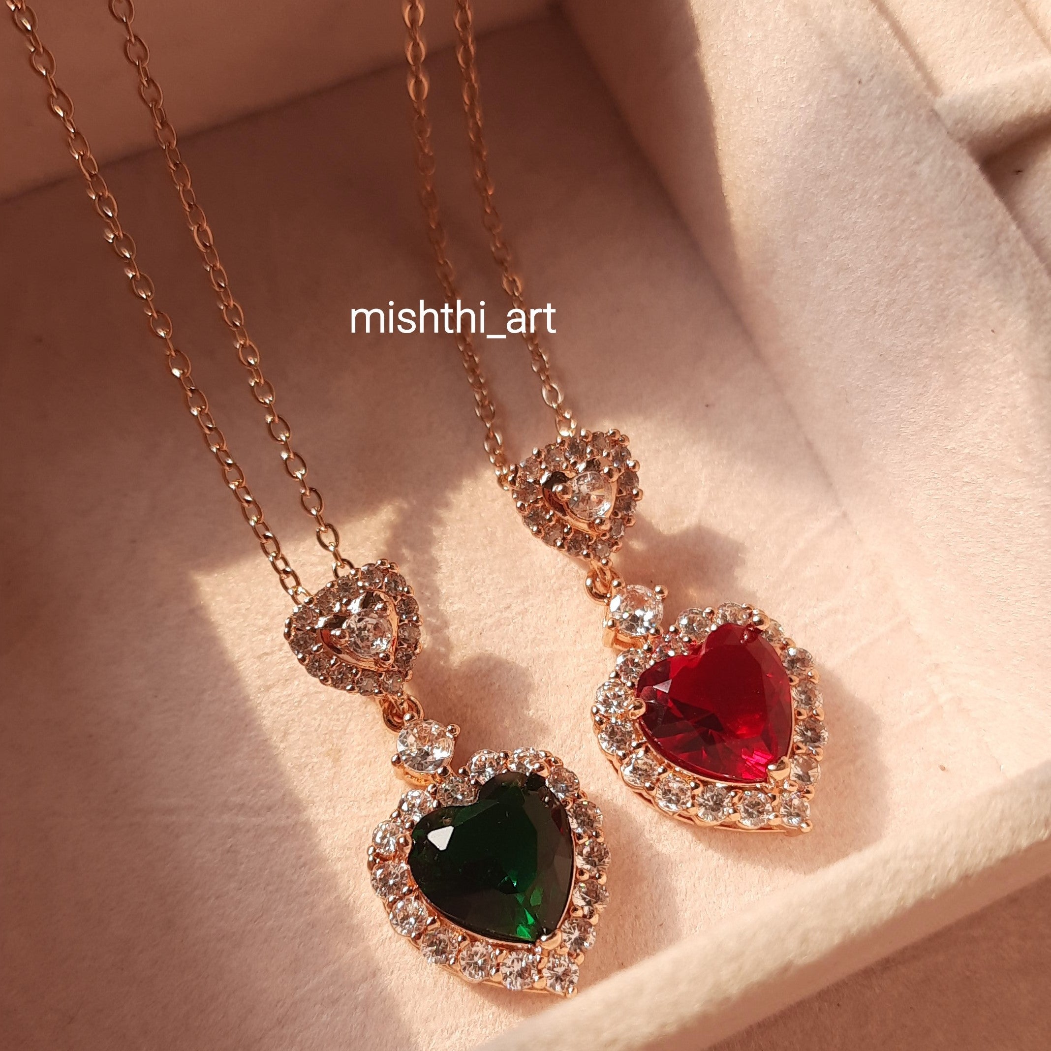 Heart Emerald Necklace