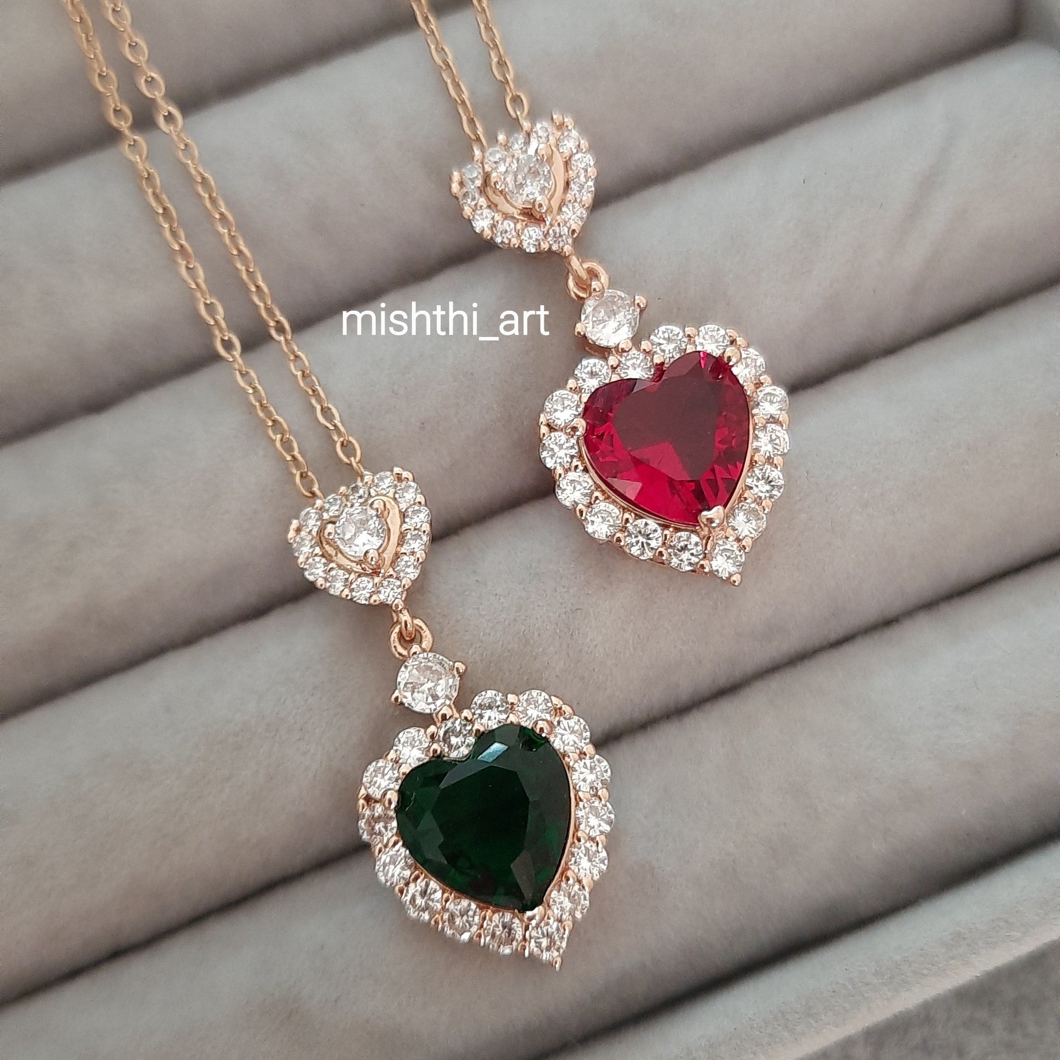 Heart Emerald Necklace