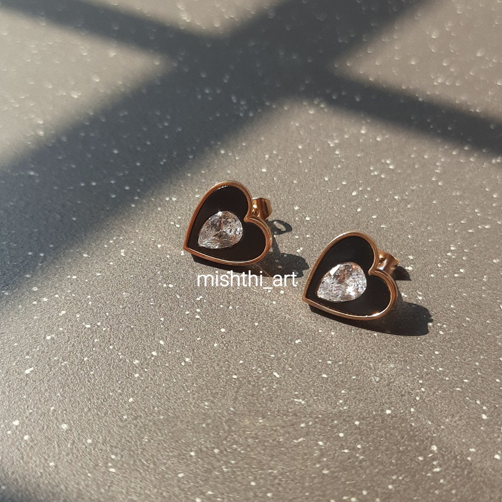 Black Heart Studs