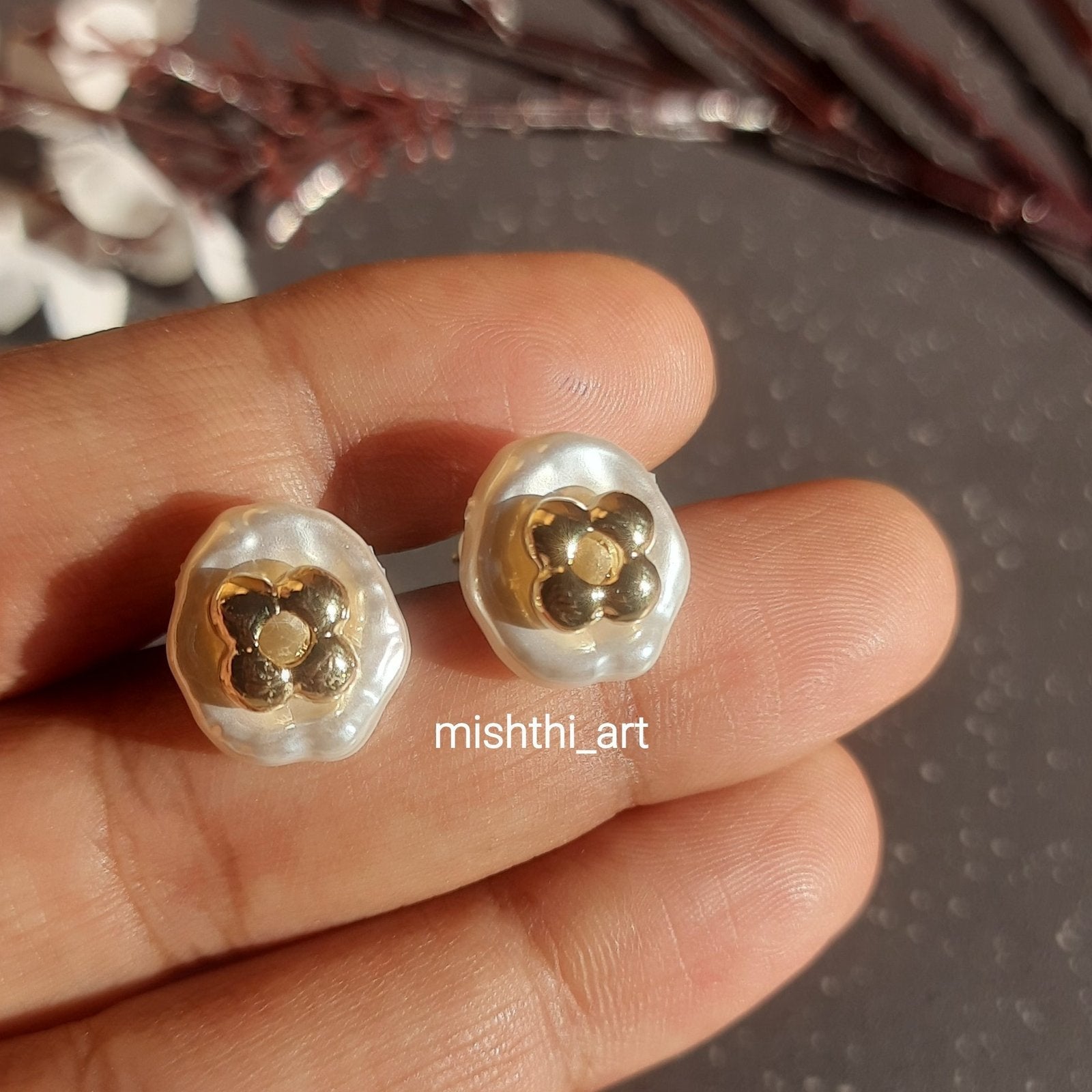 Pearl Stone Studs