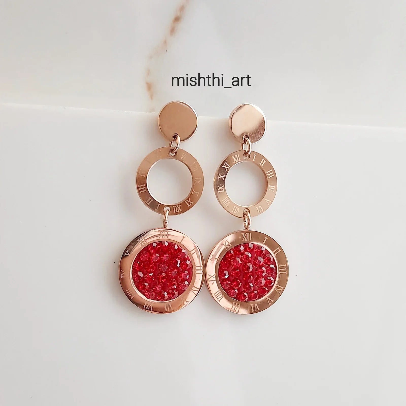 Red Drop Earrings