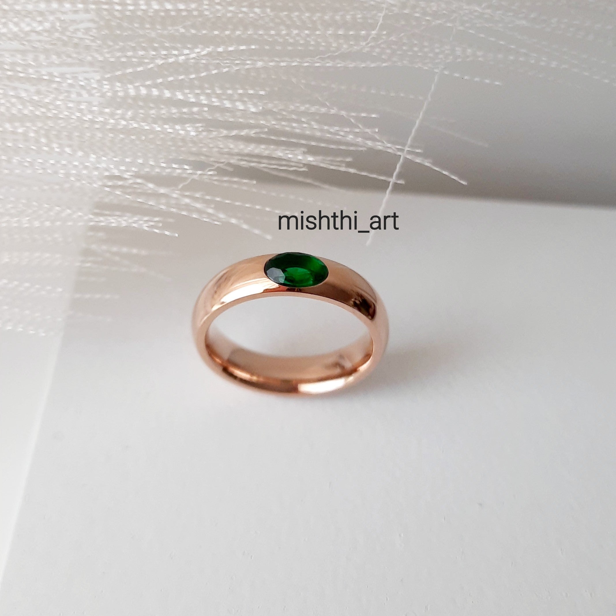 Emerald Solid Ring