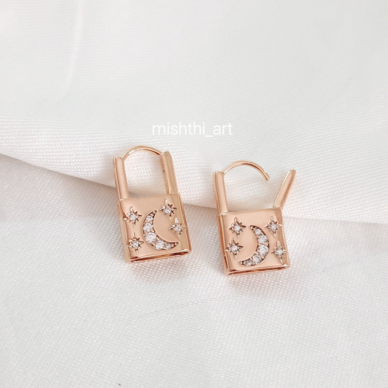 Moon Lock Hoops