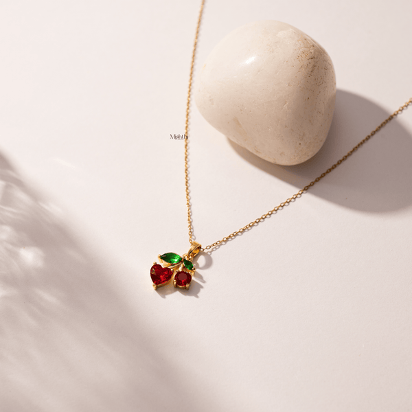Leaf Cherry Necklace