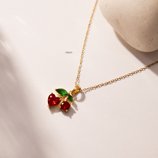 Leaf Cherry Necklace