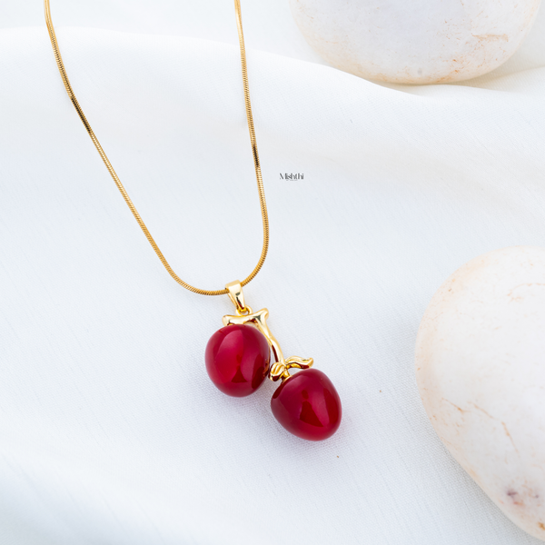 Ruby Cherry Necklace