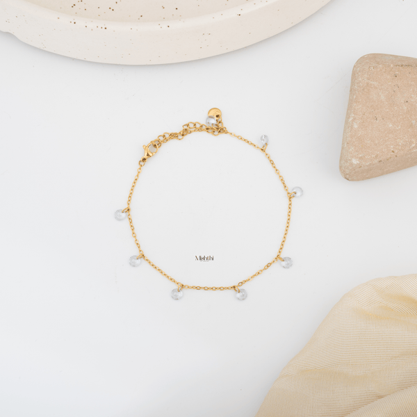 White Charms Anklet