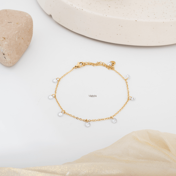 White Charms Anklet