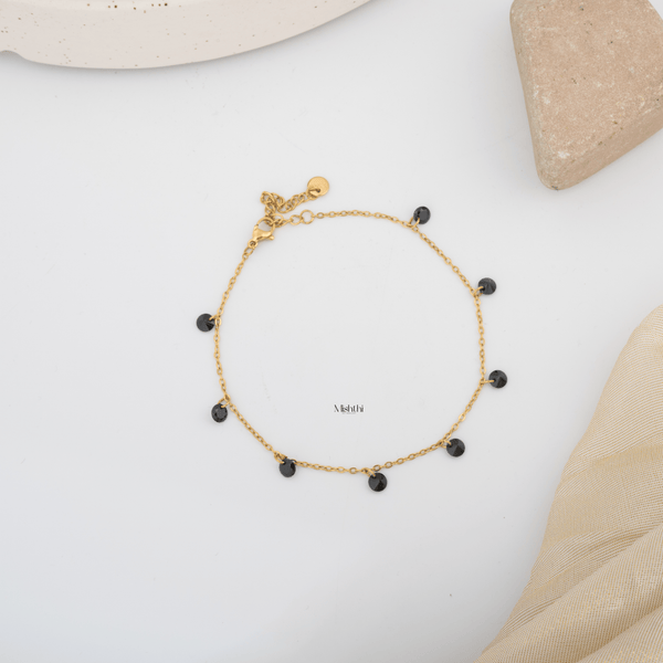 Black Charms Anklet