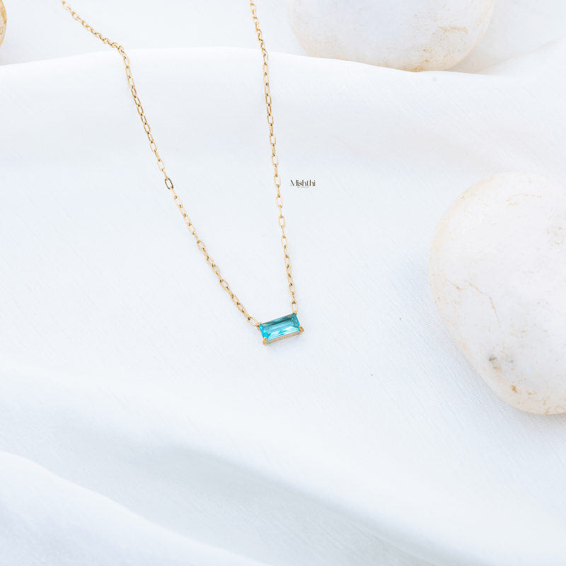 Blue Emerald Cut Diamond