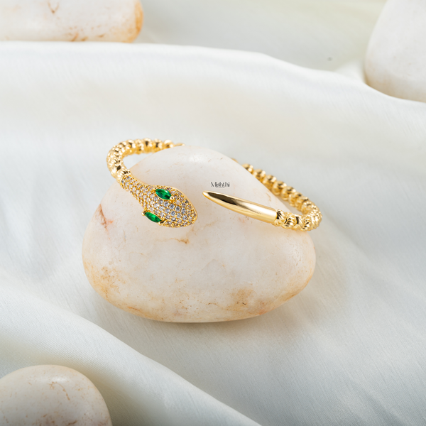 Gold Snake Cuff Bracelet