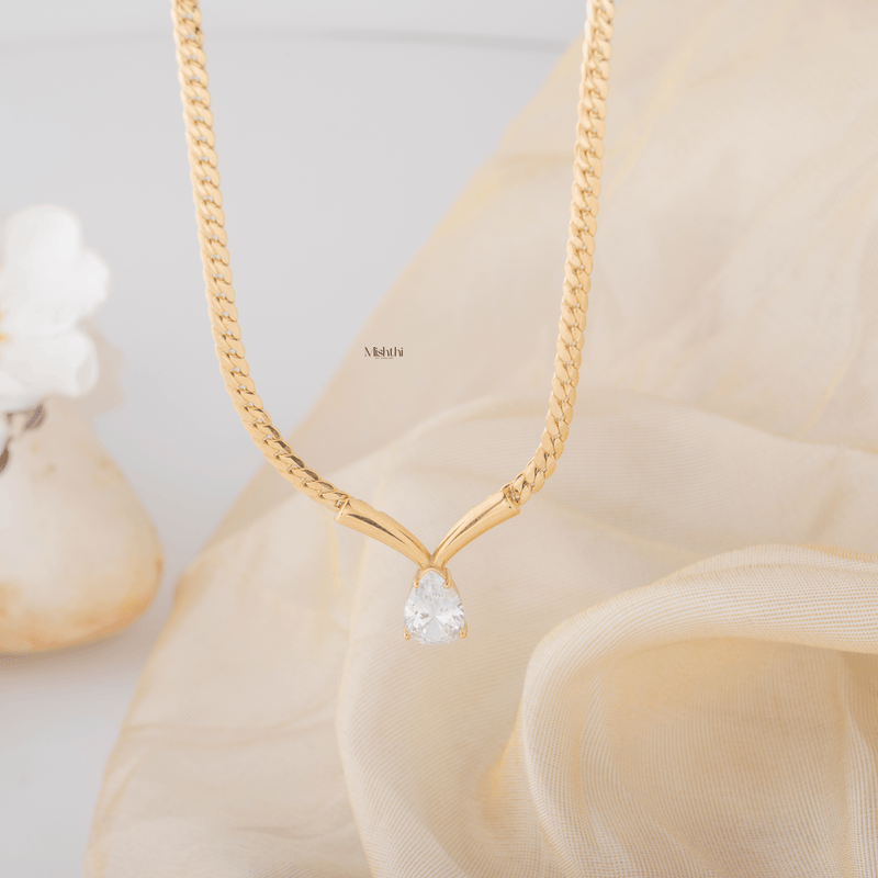 Pear Diamond  Necklace