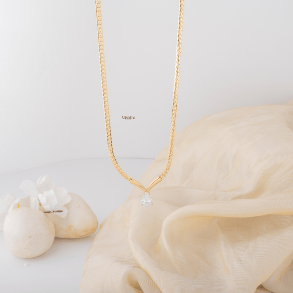 Pear Diamond  Necklace