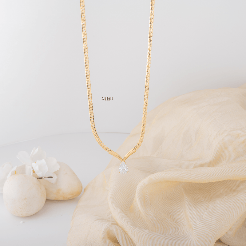 Pear Diamond  Necklace
