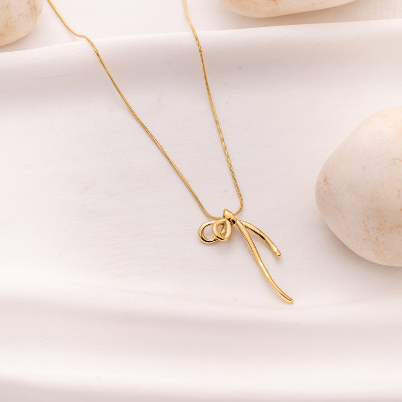Sleek Bow Necklace