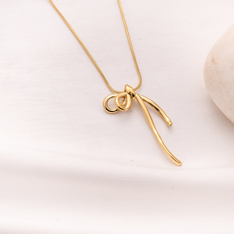 Sleek Bow Necklace
