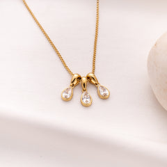 Trinity Pear Necklace