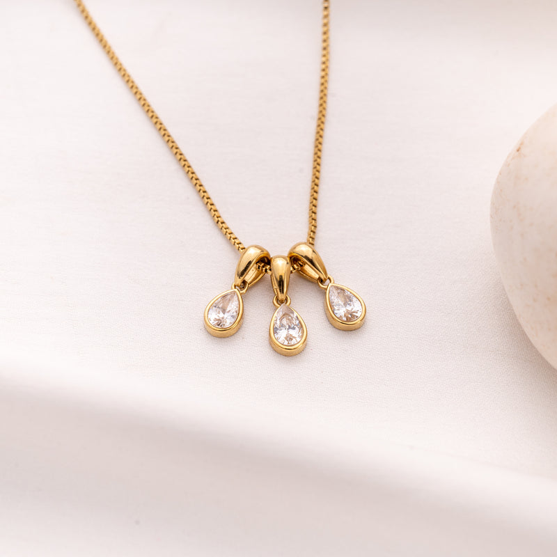 Trinity Pear Necklace