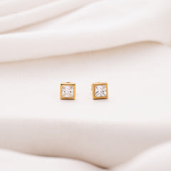 Rectangle Solid Earrings