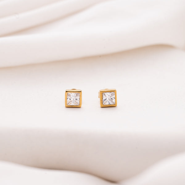 Rectangle Solid Earrings