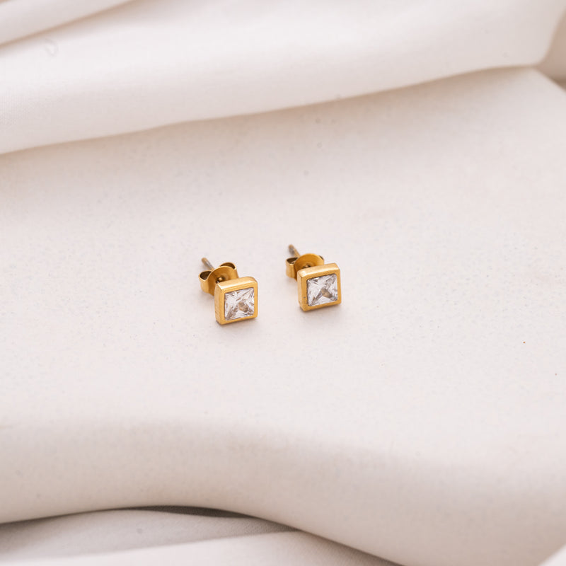 Rectangle Solid Earrings