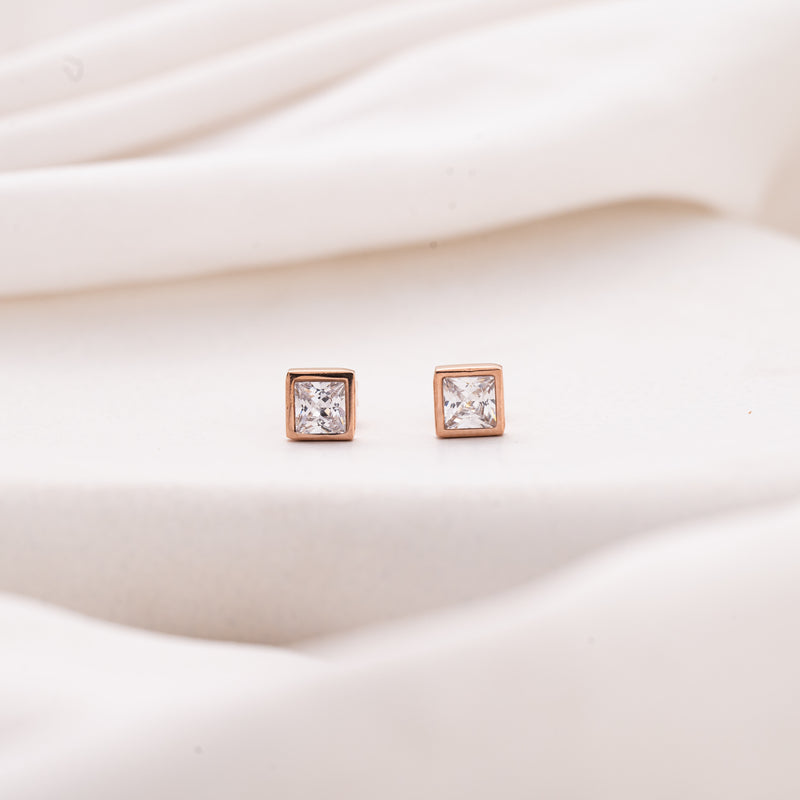 Rectangle Solid Earrings