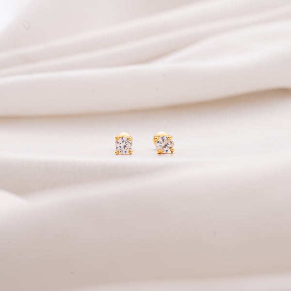 Tiny Diamond Earrings