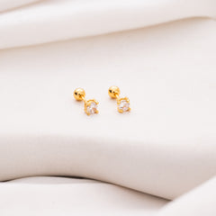 Tiny Diamond Earrings