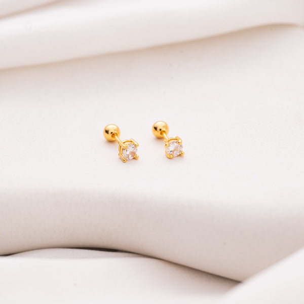 Tiny Diamond Earrings