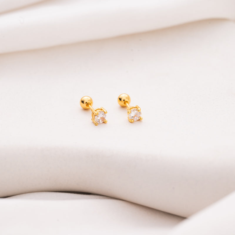 Tiny Diamond Earrings
