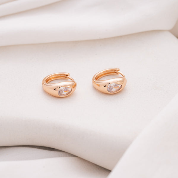 Tiny Row Pear Earrings
