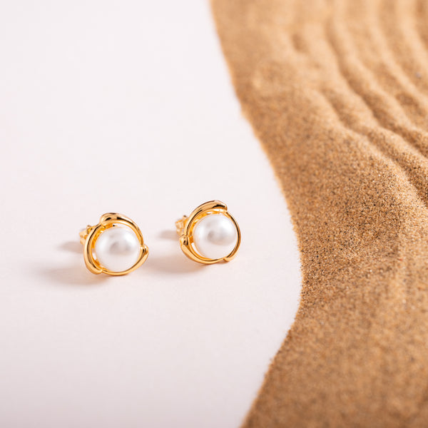 Swing Pearl Studs