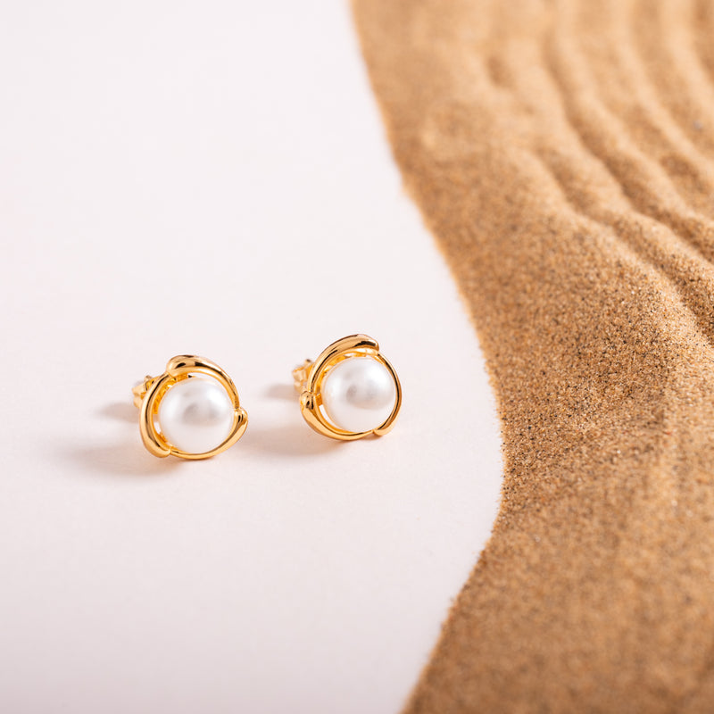 Swing Pearl Studs