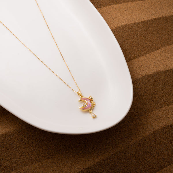 Pink Moon Necklace