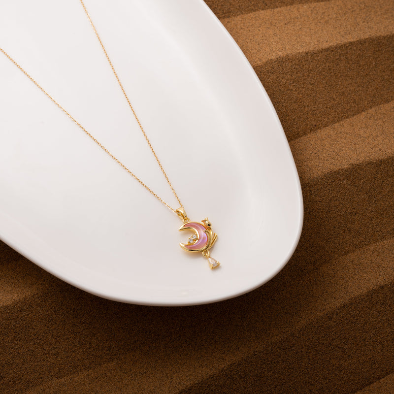 Pink Moon Necklace