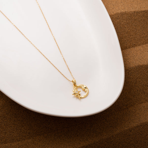 Moon Stars Necklace